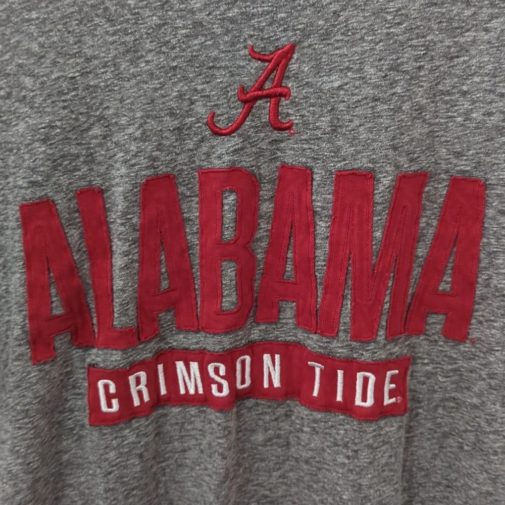 Champion Alabama Crimson Tide Embroidered T-Shirt Heathered Gray Men's Size L - Picture 2 of 5